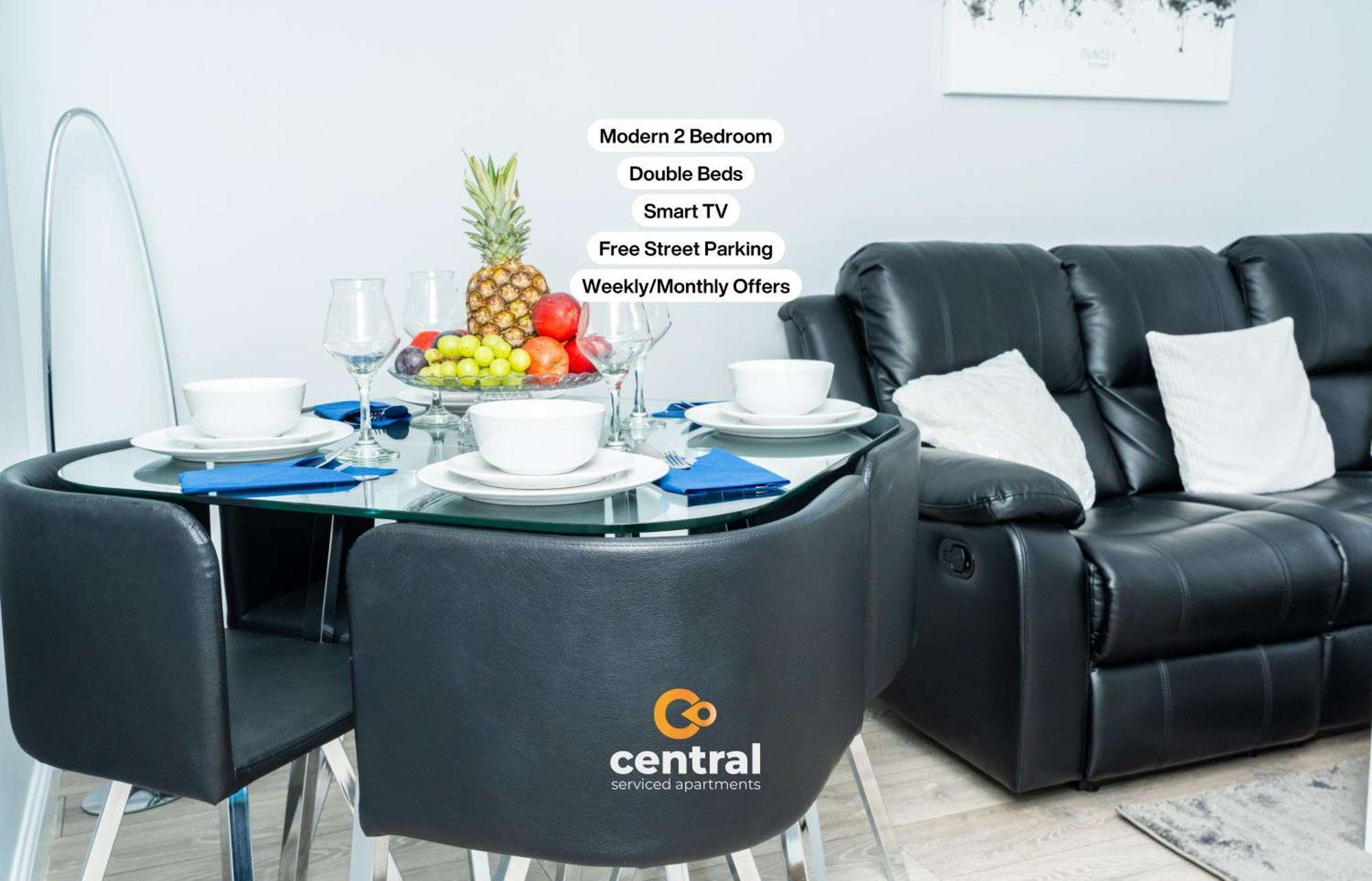 Central Serviced Apartments - 2 Bedroom - Ground Floor - Monthly & Weekly Bookings Welcome - Free Street Parking - 2 Double Beds - Wifi - Smart Tvs In Rooms - Fully Equipped - Heating 24-7 - Contractor & Short Stay Favourite Νταντί Εξωτερικό φωτογραφία